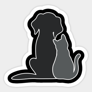 Cats and dogs Sticker